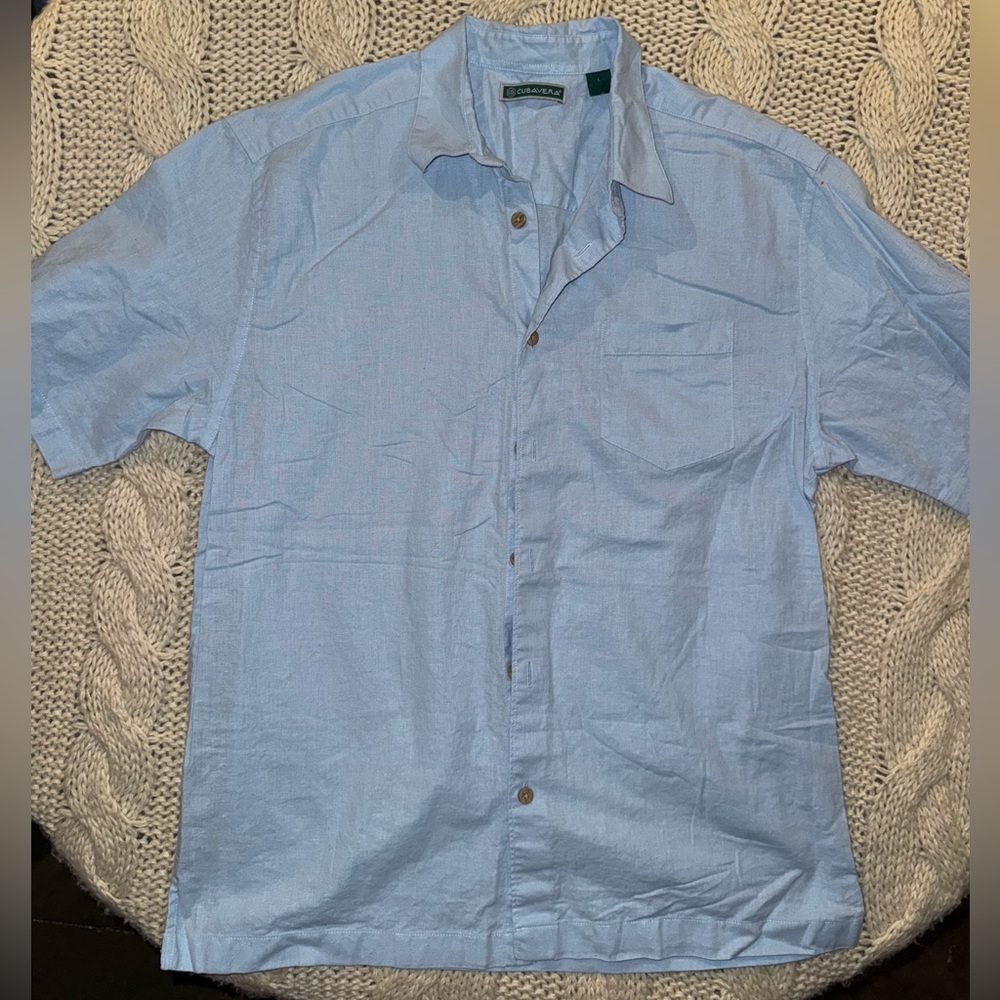 Cubavera‎ Light Blue Casual Button Down Shirt